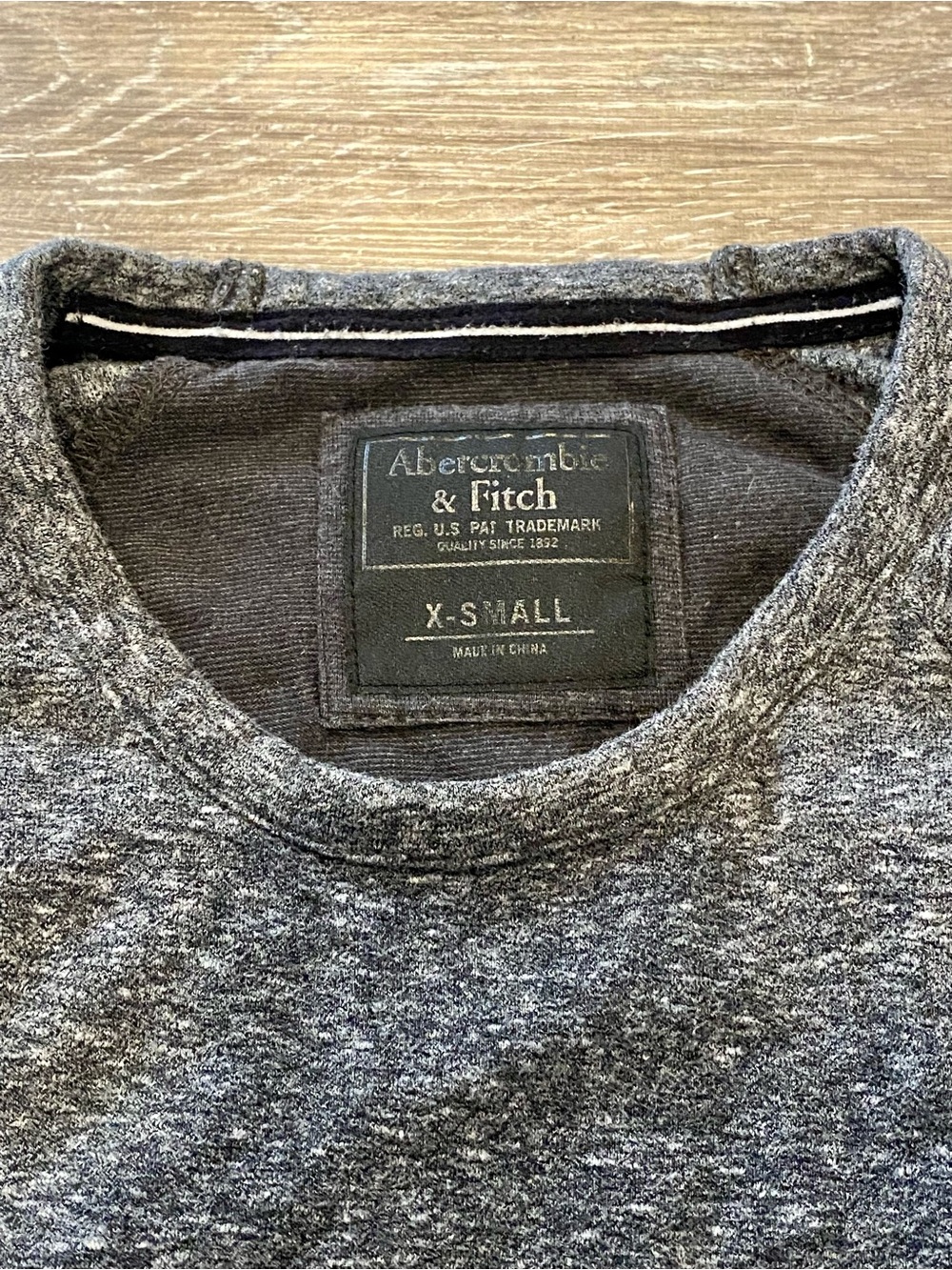 Abercrombie & Fitch Men's Heather Gray Crewneck Sweater